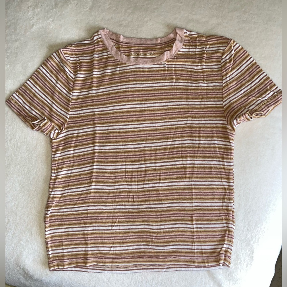 AE Soft & Sexy Striped Tee Size S